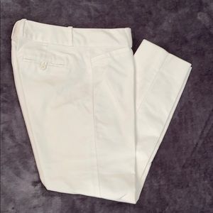 White crop pants